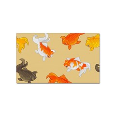 Gold Fish Seamless Pattern Background Sticker (rectangular)