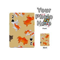 Gold Fish Seamless Pattern Background Playing Cards 54 Designs (mini) by Pakemis