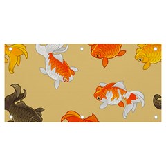 Gold Fish Seamless Pattern Background Banner And Sign 6  X 3  by Pakemis