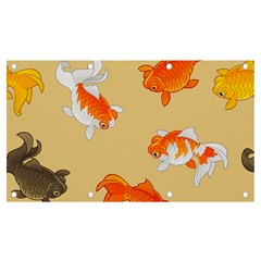 Gold Fish Seamless Pattern Background Banner And Sign 7  X 4  by Pakemis