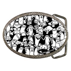 Graffiti Spray Can Characters Seamless Pattern Belt Buckles by Pakemis