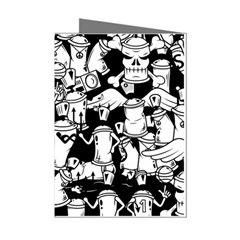 Graffiti Spray Can Characters Seamless Pattern Mini Greeting Cards (pkg Of 8) by Pakemis