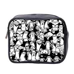 Graffiti Spray Can Characters Seamless Pattern Mini Toiletries Bag (two Sides) by Pakemis