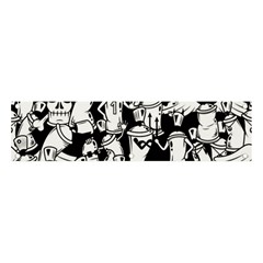 Graffiti Spray Can Characters Seamless Pattern Banner And Sign 4  X 1  by Pakemis