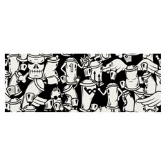 Graffiti Spray Can Characters Seamless Pattern Banner And Sign 8  X 3  by Pakemis