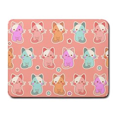 Cute Kawaii Kittens Seamless Pattern Small Mousepad