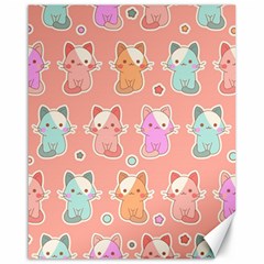 Cute Kawaii Kittens Seamless Pattern Canvas 16  X 20  by Pakemis