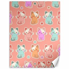 Cute Kawaii Kittens Seamless Pattern Canvas 36  X 48  by Pakemis