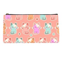 Cute Kawaii Kittens Seamless Pattern Pencil Case by Pakemis