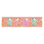 Cute Kawaii Kittens Seamless Pattern Banner and Sign 4  x 1  Front