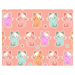 Cute Kawaii Kittens Seamless Pattern Flano Blanket (medium)