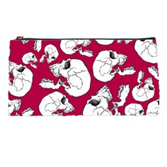 Terrible Frightening Seamless Pattern With Skull Pencil Case by Pakemis