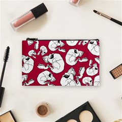 Terrible Frightening Seamless Pattern With Skull Cosmetic Bag (small) by Pakemis