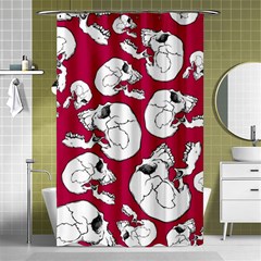 Terrible Frightening Seamless Pattern With Skull Shower Curtain 48  X 72  (small)  by Pakemis