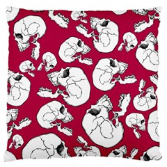 Terrible Frightening Seamless Pattern With Skull Large Flano Cushion Case (two Sides) by Pakemis