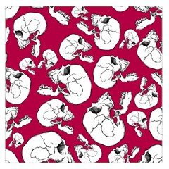 Terrible Frightening Seamless Pattern With Skull Square Satin Scarf (36  X 36 ) by Pakemis