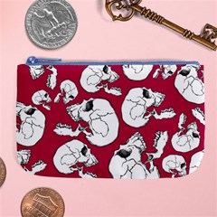 Terrible Frightening Seamless Pattern With Skull Large Coin Purse by Pakemis