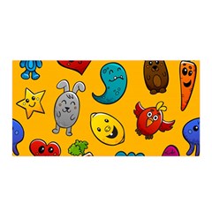 Graffiti Characters Seamless Ornament Satin Wrap 35  X 70  by Pakemis