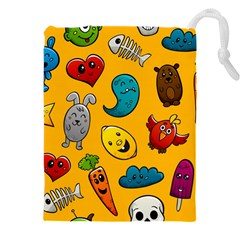 Graffiti Characters Seamless Ornament Drawstring Pouch (4xl) by Pakemis