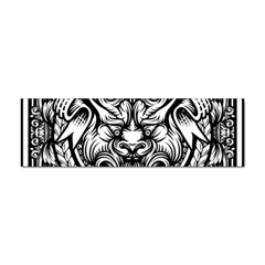 Tiger Illustration Vintage Border Frame Engraving With Retro Ornament Pattern Antique Rococo Style D Sticker Bumper (100 Pack)