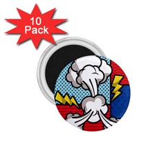 Rays Smoke Pop Art Style Vector Illustration 1 75  Magnets (10 Pack)  by Pakemis