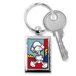 Rays Smoke Pop Art Style Vector Illustration Key Chain (Rectangle) Front