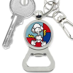 Rays Smoke Pop Art Style Vector Illustration Bottle Opener Key Chain by Pakemis