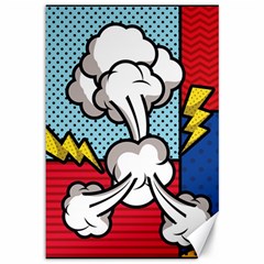 Rays Smoke Pop Art Style Vector Illustration Canvas 12  X 18  by Pakemis