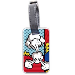 Rays Smoke Pop Art Style Vector Illustration Luggage Tag (one Side) by Pakemis