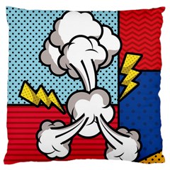 Rays Smoke Pop Art Style Vector Illustration Large Cushion Case (two Sides) by Pakemis