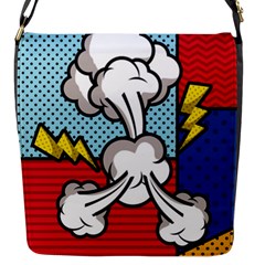 Rays Smoke Pop Art Style Vector Illustration Flap Closure Messenger Bag (s) by Pakemis