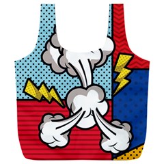 Rays Smoke Pop Art Style Vector Illustration Full Print Recycle Bag (xxxl)