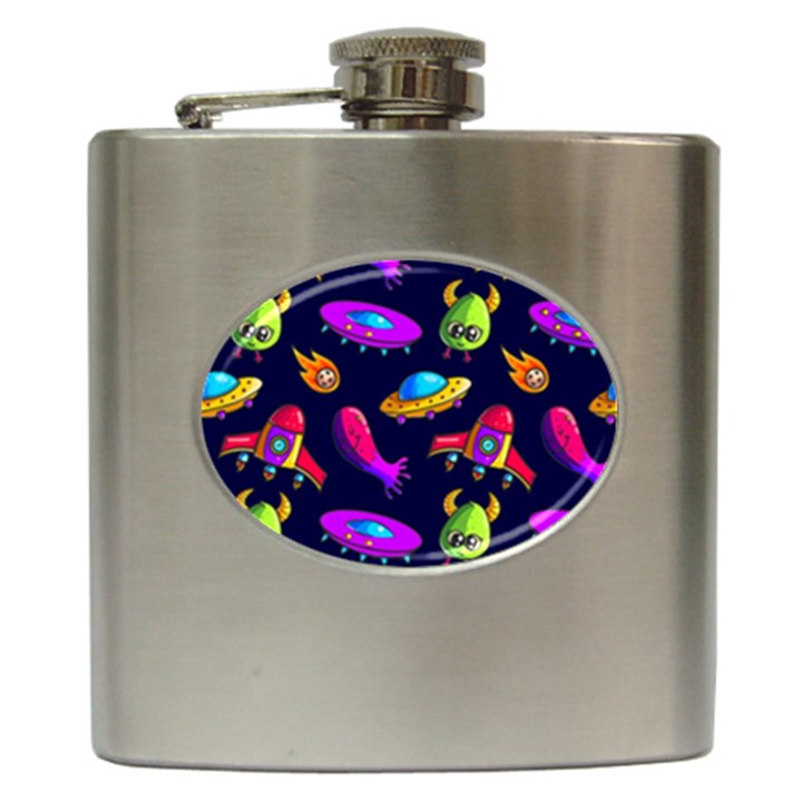 Space Pattern Hip Flask (6 oz)