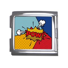 Pow Word Pop Art Style Expression Vector Mega Link Italian Charm (18mm) by Pakemis