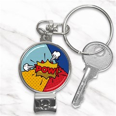 Pow Word Pop Art Style Expression Vector Nail Clippers Key Chain