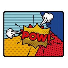 Pow Word Pop Art Style Expression Vector Double Sided Fleece Blanket (small) by Pakemis