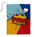 Pow Word Pop Art Style Expression Vector Drawstring Pouch (5XL) Back