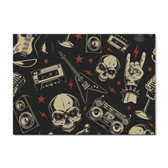 Grunge Seamless Pattern With Skulls Sticker A4 (100 Pack) by Pakemis