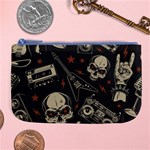 Grunge Seamless Pattern With Skulls Large Coin Purse Front