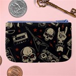 Grunge Seamless Pattern With Skulls Large Coin Purse Back