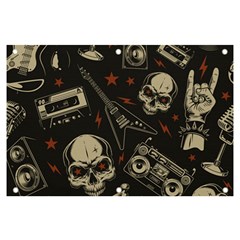 Grunge Seamless Pattern With Skulls Banner And Sign 6  X 4  by Pakemis