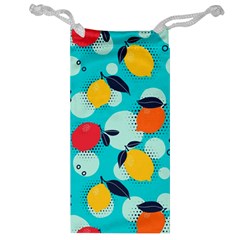 Pop Art Style Citrus Seamless Pattern Jewelry Bag by Pakemis