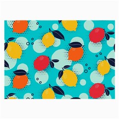 Pop Art Style Citrus Seamless Pattern Large Glasses Cloth (2 Sides) by Pakemis