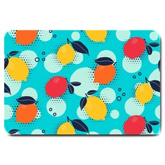 Pop Art Style Citrus Seamless Pattern Large Doormat by Pakemis