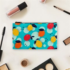 Pop Art Style Citrus Seamless Pattern Cosmetic Bag (small) by Pakemis