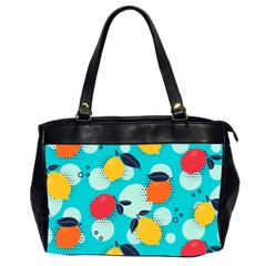 Pop Art Style Citrus Seamless Pattern Oversize Office Handbag (2 Sides) by Pakemis