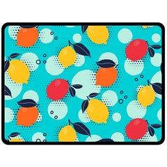 Pop Art Style Citrus Seamless Pattern Fleece Blanket (large) by Pakemis