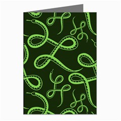 Snakes Seamless Pattern Greeting Cards (pkg Of 8) by Pakemis