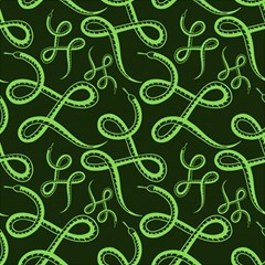 Snakes Seamless Pattern Play Mat (square) by Pakemis