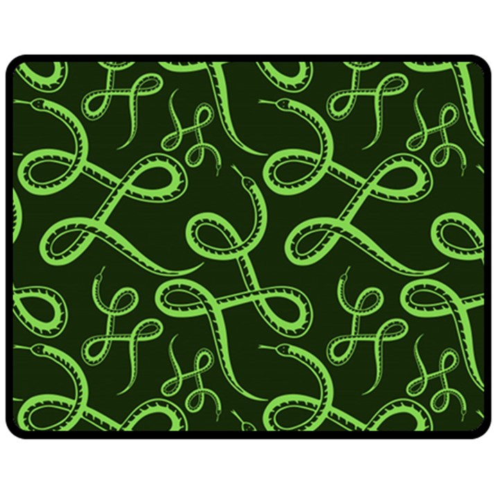 Snakes Seamless Pattern Double Sided Fleece Blanket (Medium)